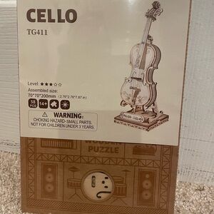 3D Wooden Cello Puzzle